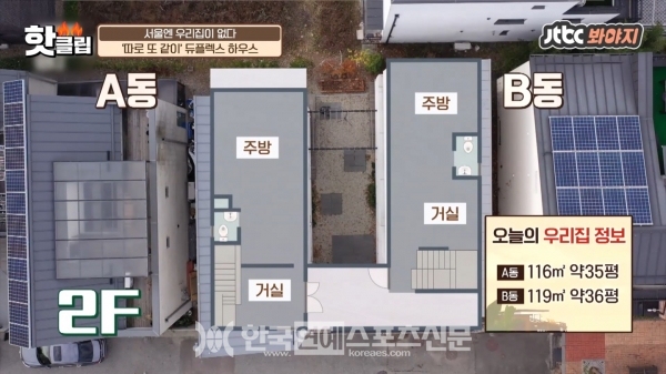 '따로 또 같이' 듀플렉스 하우스 소개 장면 / 출처: '서울엔 우리집이 없다' 방송 캡쳐